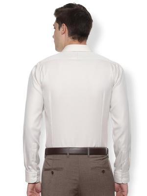 beige self design formal shirt - 16570878 - Standard Image - 2
