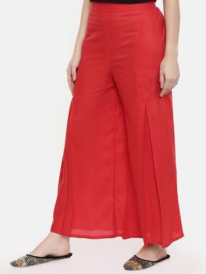 high rise solid flared palazzo - 16571439 - Standard Image - 2