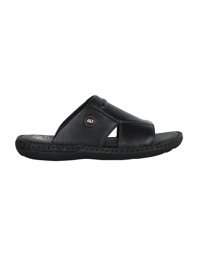 id black leatherette toe separator slippers - 16571514 - Zoom Image - 2