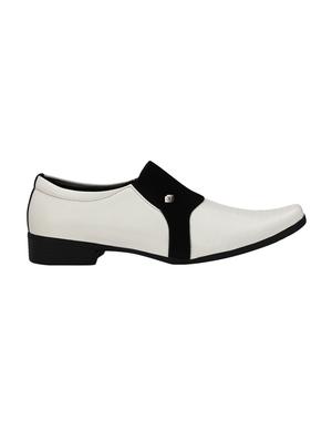 white leatherette slip ons - 16571610 - Standard Image - 2
