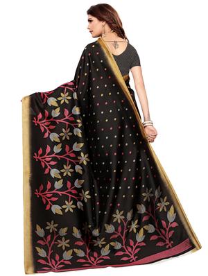 floral mysore silk saree with blouse - 16572024 - Standard Image - 2