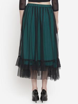 high rise contrast mesh layered skirt - 16572038 - Standard Image - 2