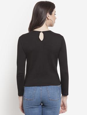 zipper detail long sleeved top - 16572053 - Standard Image - 2