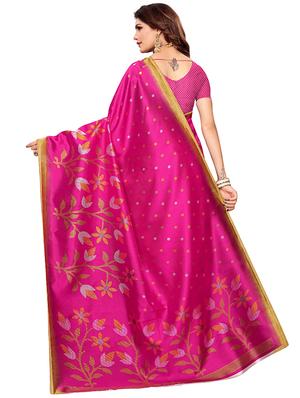 floral mysore silk saree with blouse - 16572105 - Standard Image - 2