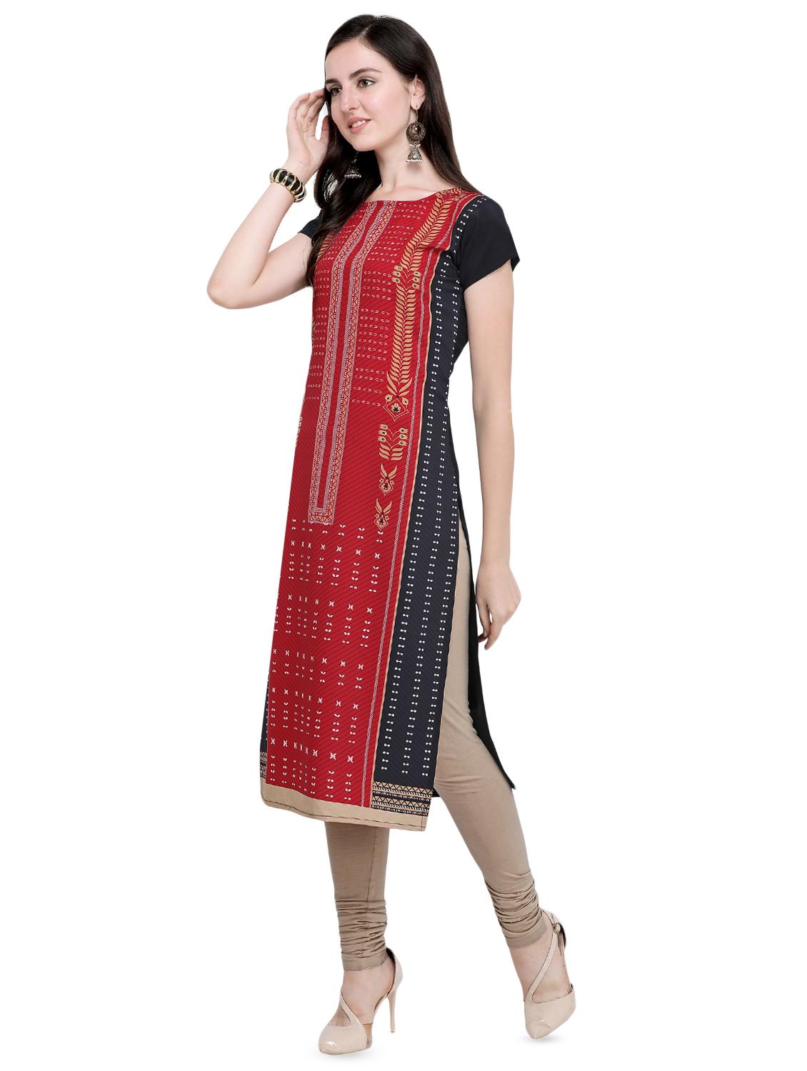 printed straight kurta - 16572535 - Zoom Image - 2