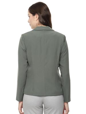 lapel neck long sleeved blazer - 16572638 - Standard Image - 2