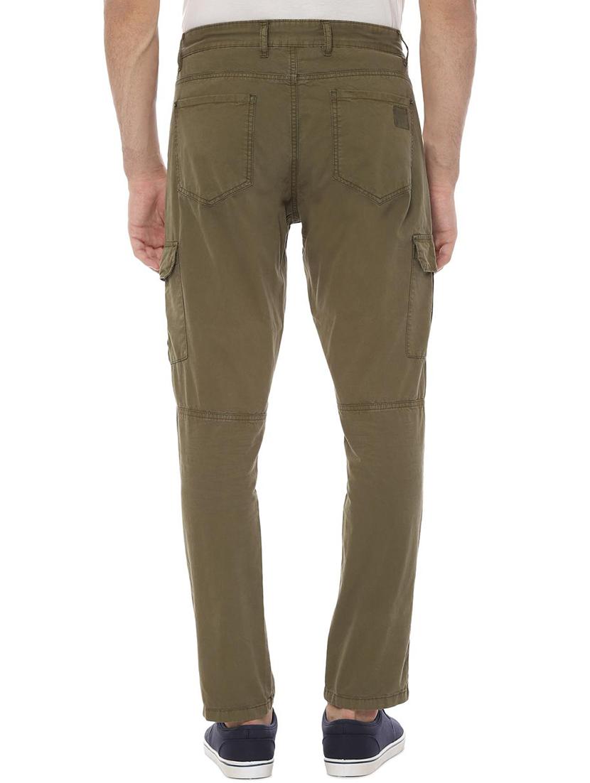 green solid cargo traousers - 16572881 - Zoom Image - 2
