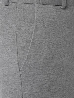 grey textured flat front formal trouser - 16572932 - Standard Image - 5