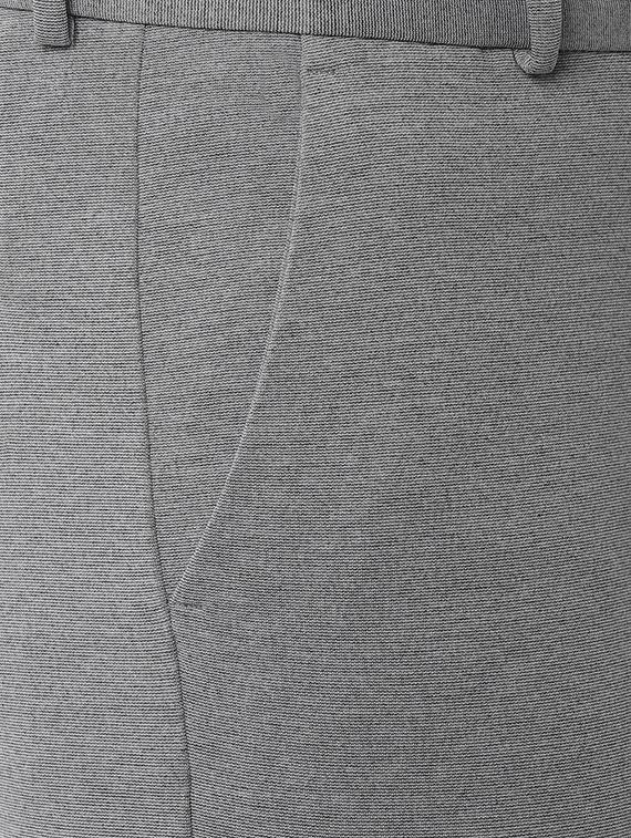 grey textured flat front formal trouser - 16572932 - Zoom Image - 5