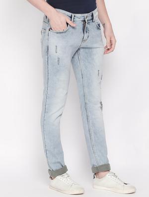 blue heavy washed ripped denim jeans - 16573012 - Standard Image - 2
