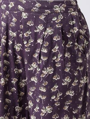 high rise floral trouser - 16573215 - Standard Image - 5