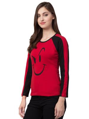 raglan sleeved graphic printed tee - 16573646 - Standard Image - 2