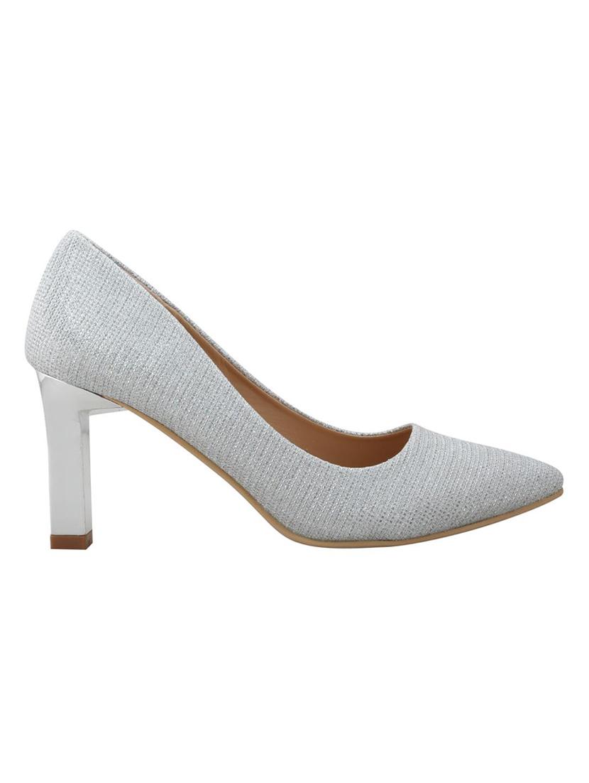 silver slip on pumps - 16573676 - Zoom Image - 2