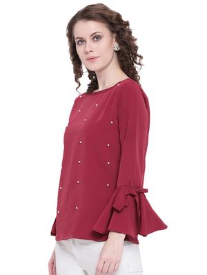 bell sleeved embellished top - 16574005 - Standard Image - 2