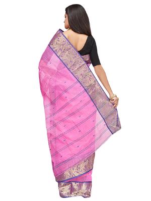 bordered tant saree - 16574354 - Standard Image - 2
