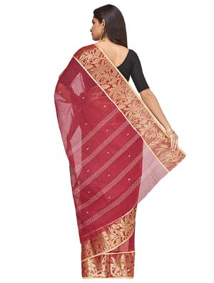 bordered tant saree - 16574358 - Standard Image - 2