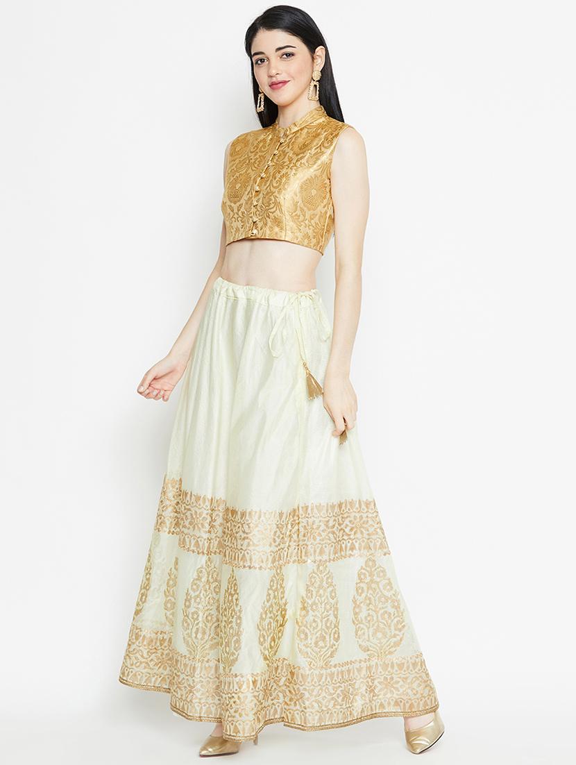 block print a-line lehenga - 16574398 - Zoom Image - 2