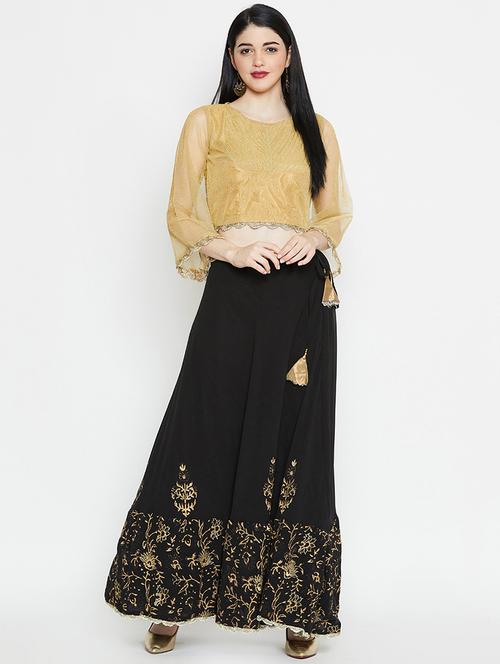 block print a-line lehenga - 16574400 - Standard Image - 1