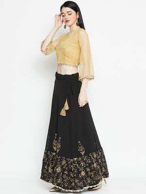 block print a-line lehenga - 16574400 - Standard Image - 2