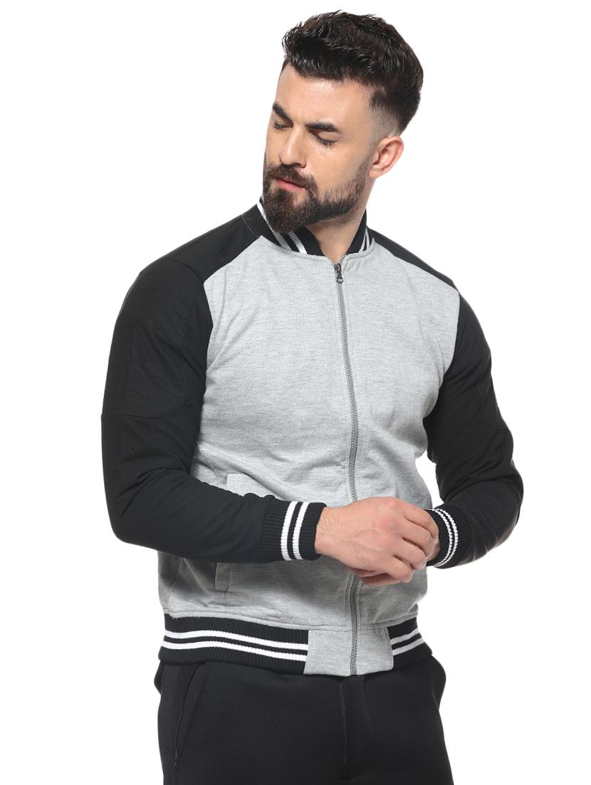 grey polyester blend casual jacket - 16574581 - Zoom Image - 2