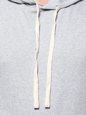 grey solid hooded sweatshirt - 16574606 - Standard Image - 5