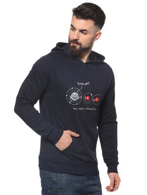 navy blue chest print sweatshirt - 16574608 - Standard Image - 2