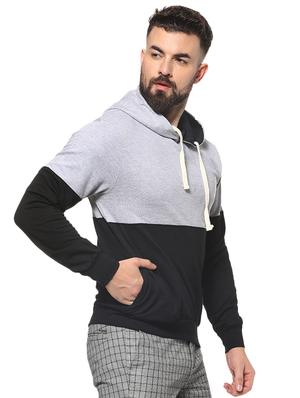 grey color block sweatshirt - 16574610 - Standard Image - 2