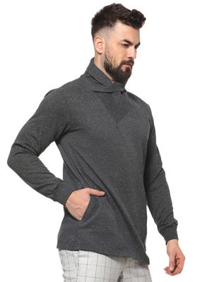 grey solid sweatshirt - 16574620 - Standard Image - 2