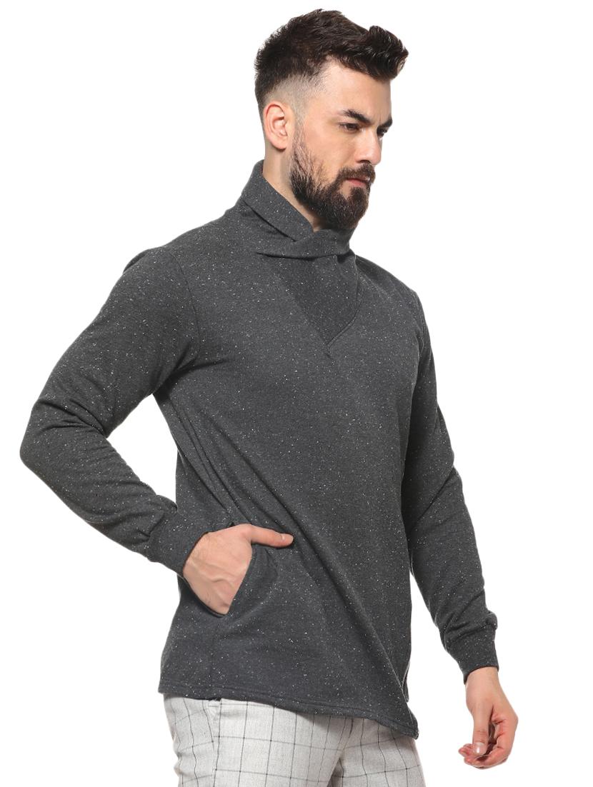 grey solid sweatshirt - 16574620 - Zoom Image - 2