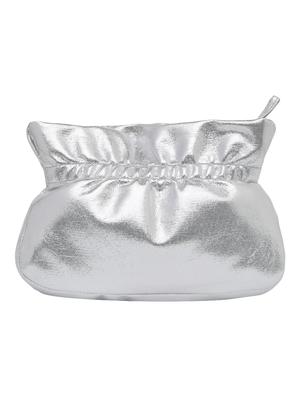 silver leatherette (pu) regular pouch - 16575631 - Standard Image - 2