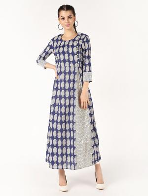 paisley print layered kurta - 16576520 - Standard Image - 2