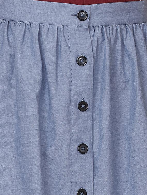 mid rise button up a-line skirt - 16577103 - Zoom Image - 5