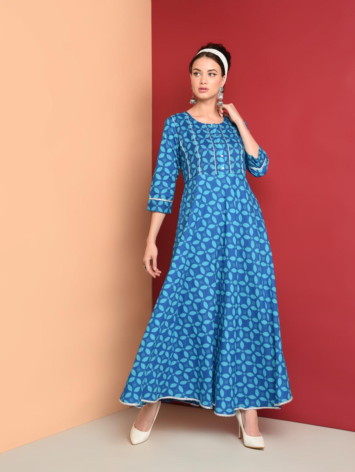 printed anarkali ethnic dress - 16577912 - Zoom Image - 2