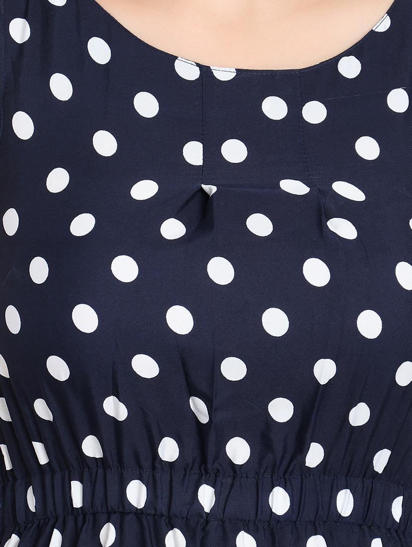 round neck polka dots a-line dress - 16578702 - Zoom Image - 5