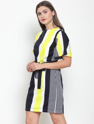 tie front striped shift dress - 16579593 - Standard Image - 2