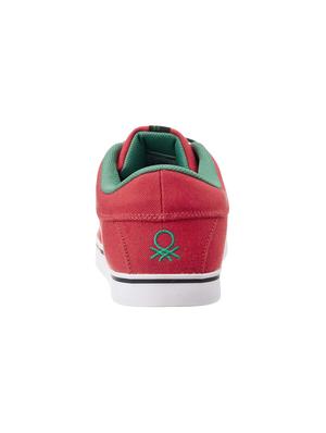 red canvas lace up sneakers - 16580149 - Standard Image - 2