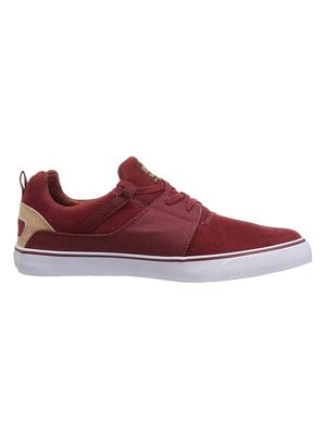 maroon suede lace up sneakers - 16580314 - Standard Image - 2