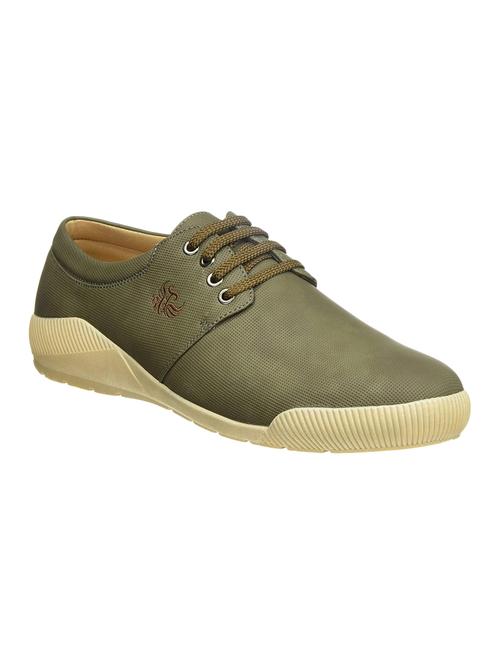 green leatherette lace up shoes - 16580662 - Very Small Image - 1