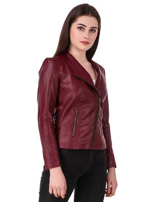 zip up detail leatherette jacket - 16581115 - Standard Image - 2