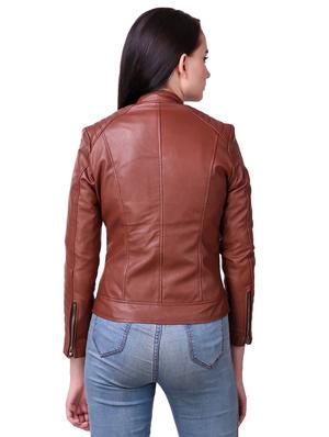 quilted detail leather/leatherette jacket - 16581128 - Standard Image - 2