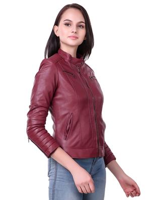 quilted detail leather/leatherette jacket - 16581129 - Standard Image - 2