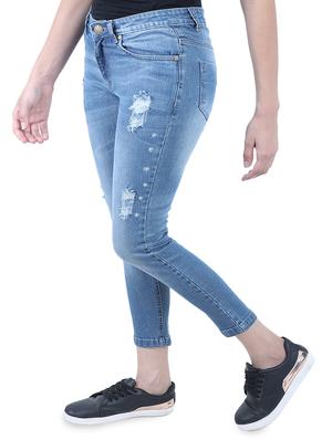 high rise distressed jeans - 16581134 - Standard Image - 2