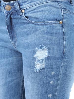 high rise distressed jeans - 16581134 - Standard Image - 5