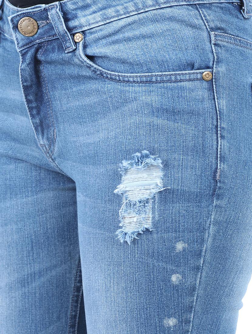 high rise distressed jeans - 16581134 - Zoom Image - 5