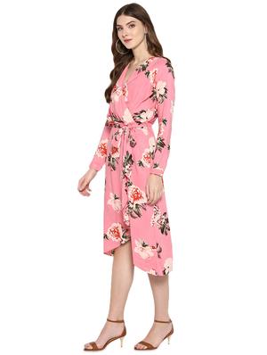 tie knot floral wrap dress - 16581342 - Standard Image - 2