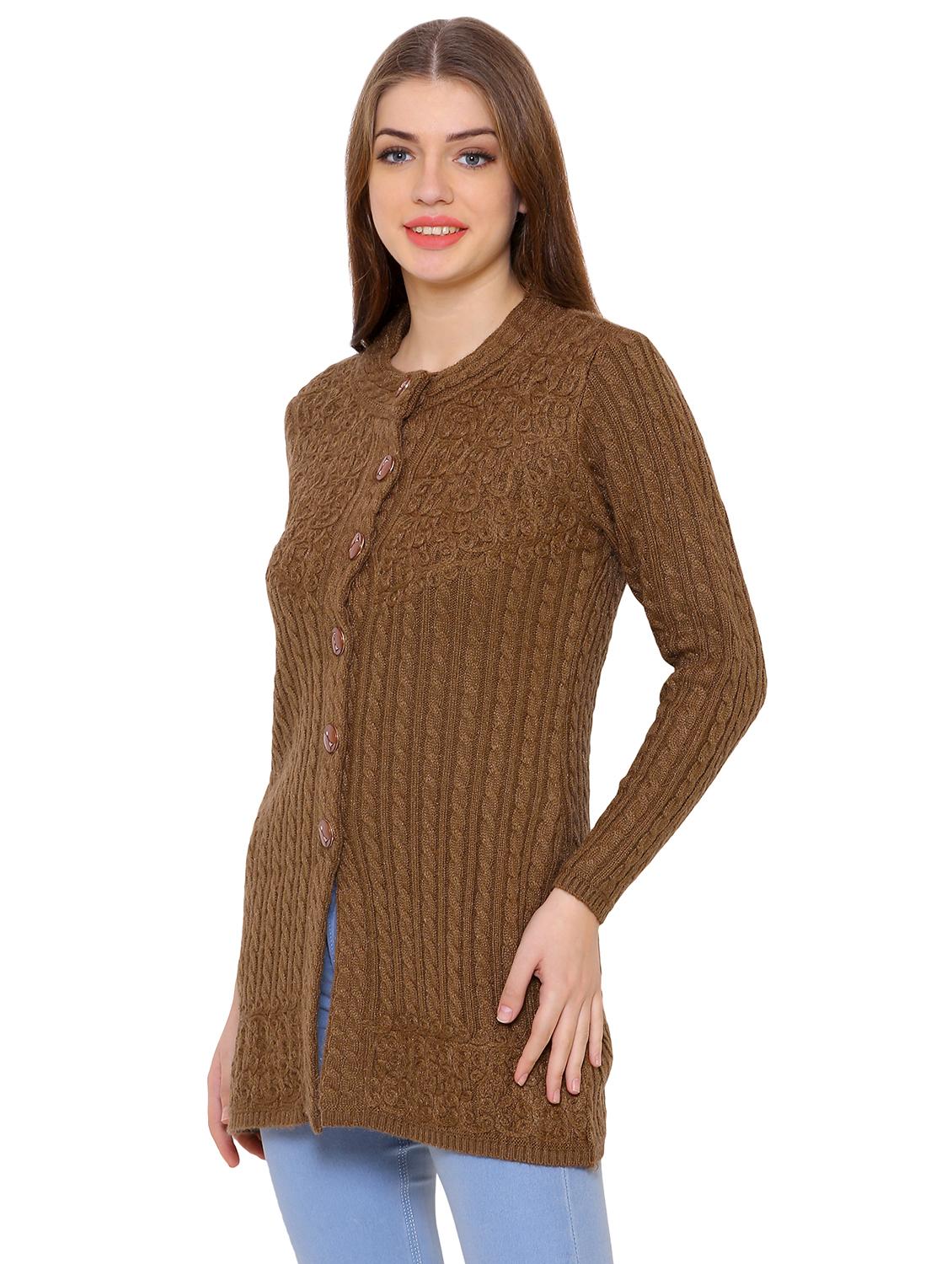 mandarin neck woven cardigan - 16581376 - Zoom Image - 2