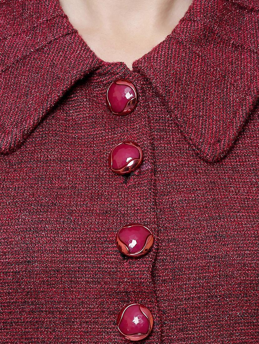shirt neck pocket slit cardigan - 16581384 - Zoom Image - 5
