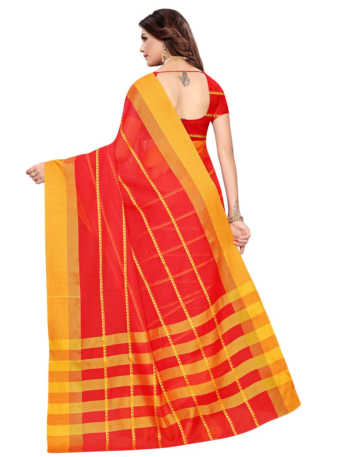 stripes woven saree with blouse - 16582072 - Zoom Image - 2