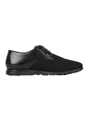 van heusen black mesh lace up shoes - 16584258 - Standard Image - 2