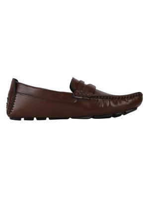 people brown leather slip on loafers - 16584299 - Standard Image - 2